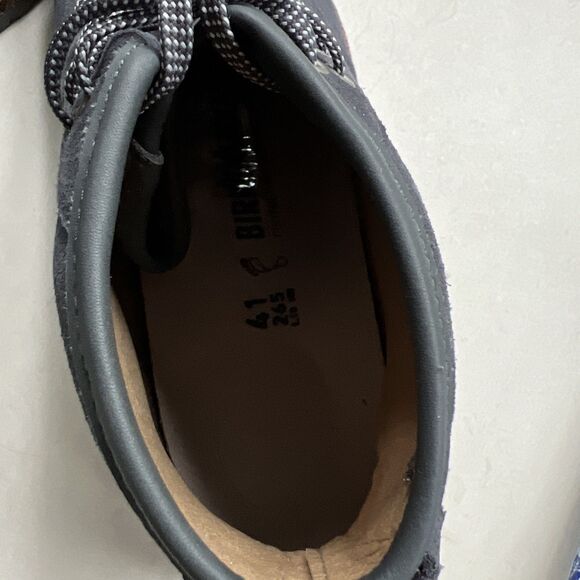 NEW Birkenstock Atlin Suede Boots Size 41 US W10, M8 Graphite Lace Up Ankle Boot - Picture 8 of 8